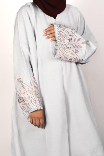 Open Abaya - Grey