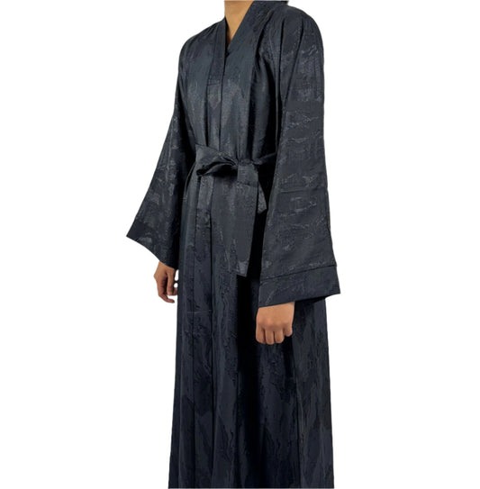 Open Abaya - Dark Grey