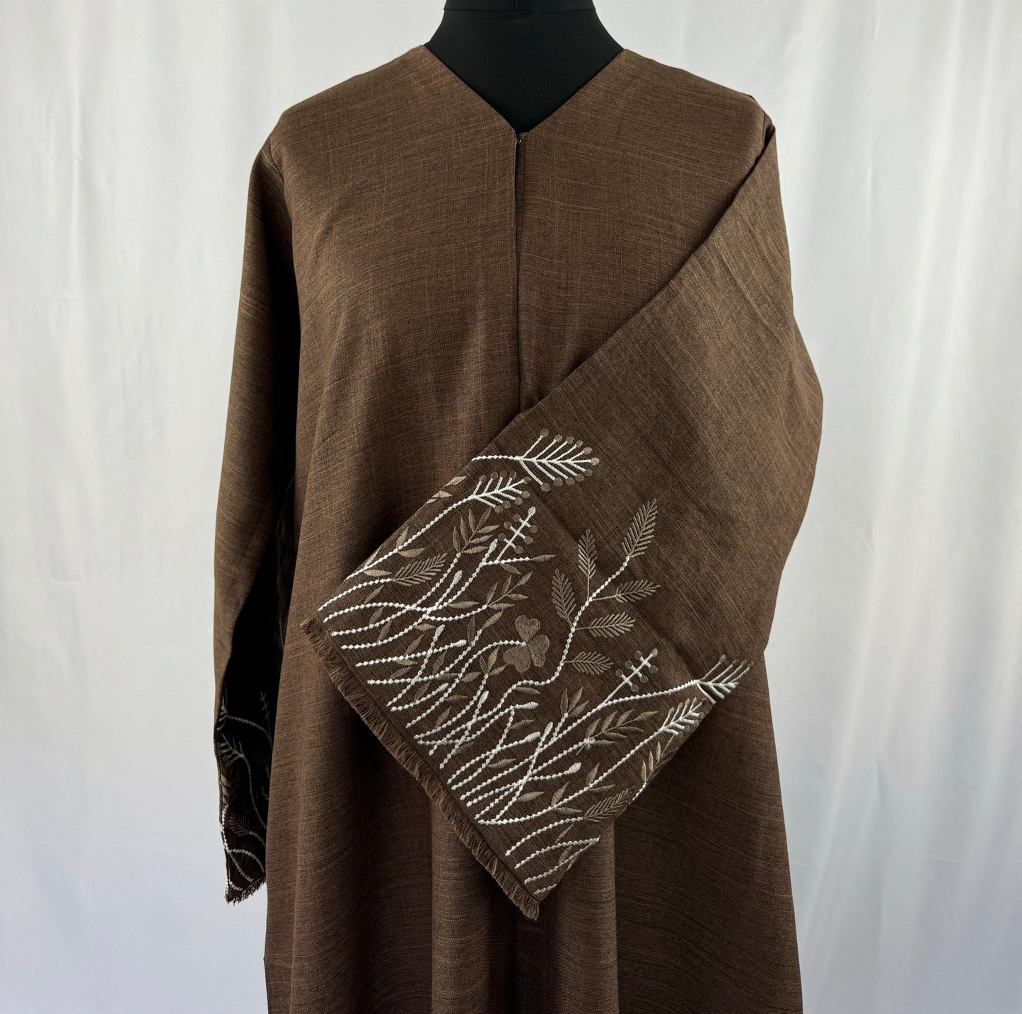 Open Abaya - Brown